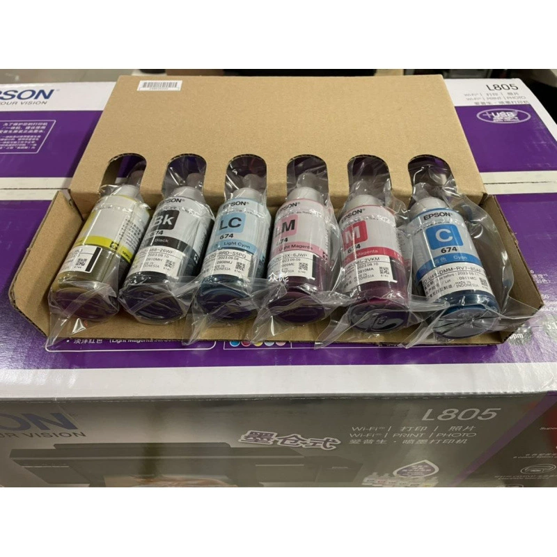 Система непрерывной подачи чернил для принтеров 674 оригинальных чернил L801 L805 L1800 L850 L810