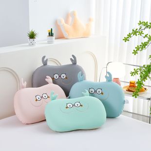 Summer Cool Cat Belly Pillow Ice Silk Memory Foam Pillow Core Cartoon Pillowcase Washable Dropshipping