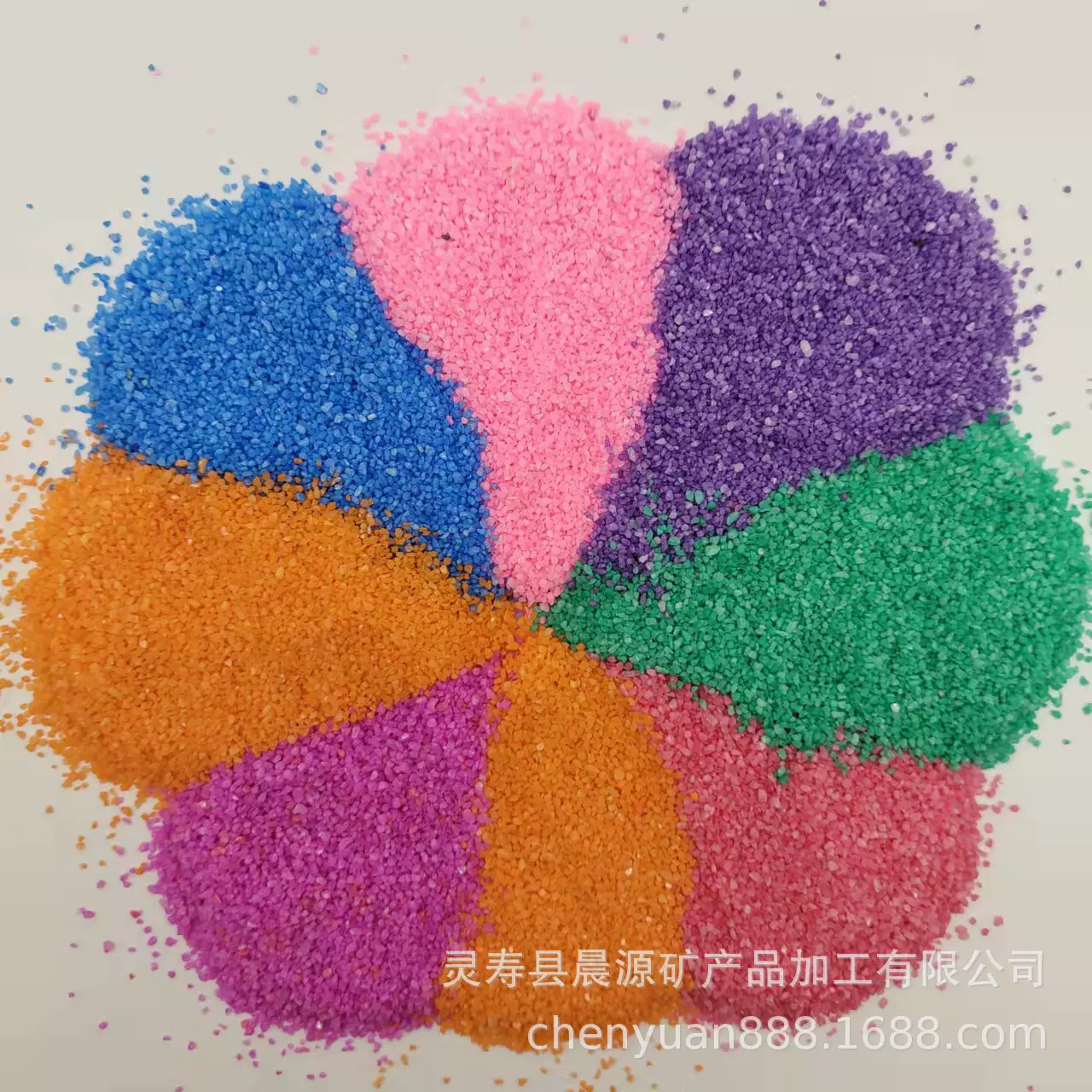染色彩砂造景装饰20-40目高温烧结粉红沙厂家沙滩彩砂沙盘造景
