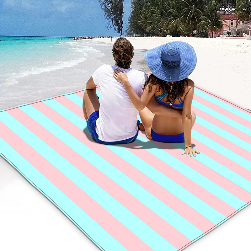 Pad de playa impresa digital al aire libre alfombra de picnic alfombra de camping ultrafina impermeable a prueba de arena arena arena portátil alfombra de humedad de playa