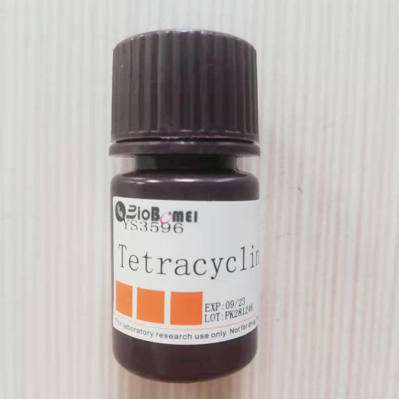 四环素（四环素碱、水合四环素）CAS:60-54-8  科研实验试剂5g