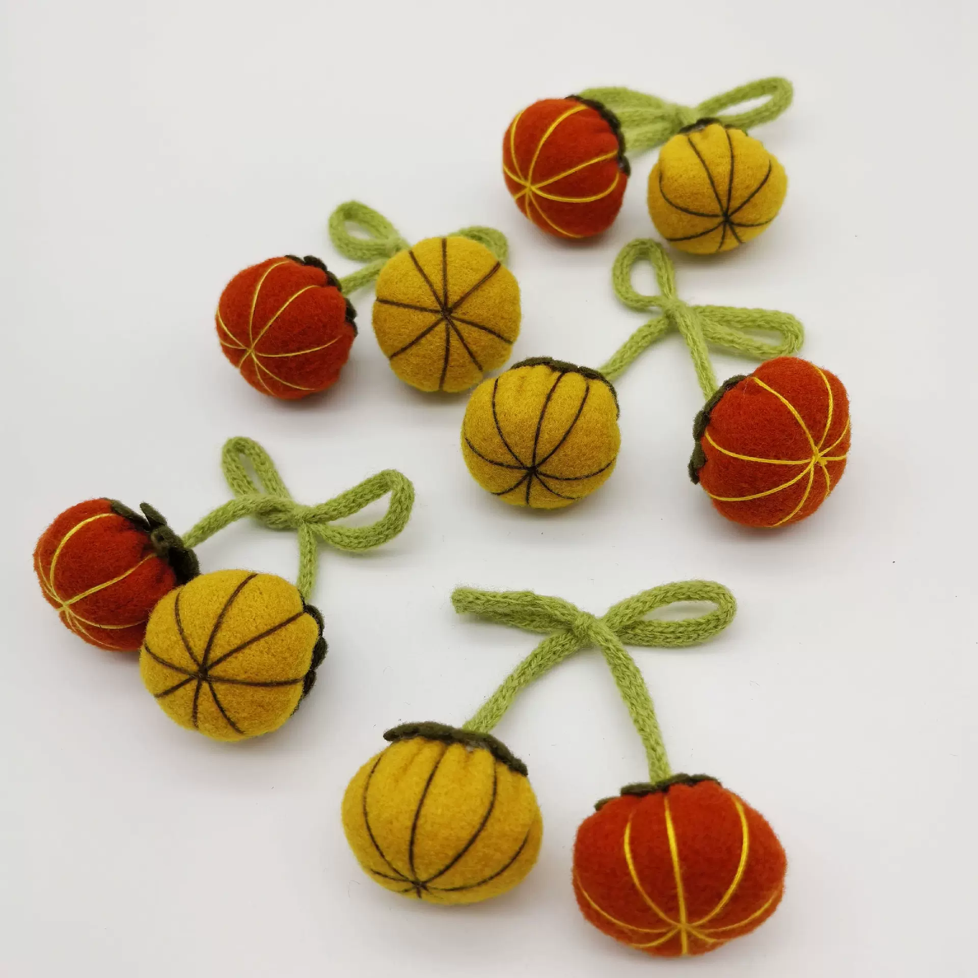 新款南瓜蝴蝶结花手工diy立体充棉南瓜花朵胸针布艺服装辅料配饰