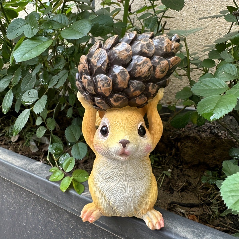 漫画の動物リスの装飾品屋外庭園風景装飾庭中庭楽園樹脂工芸品装飾品|undefined