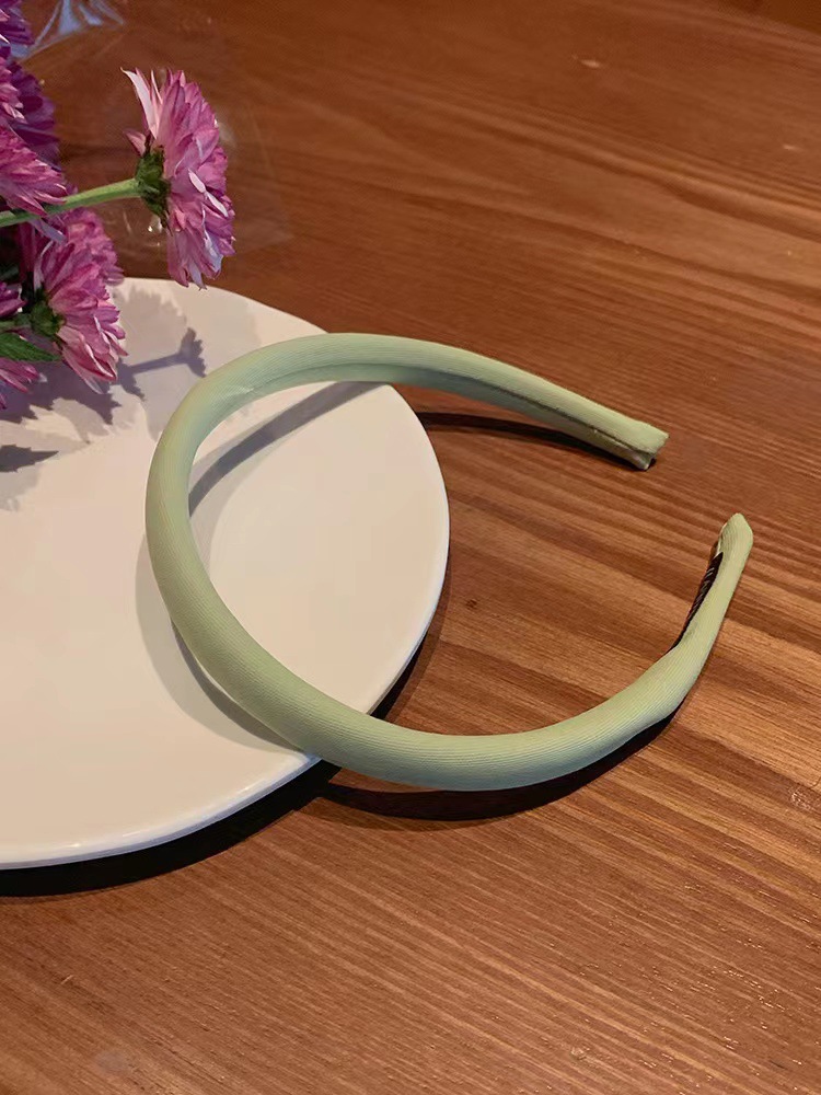 Cabeza de esponja superior de cráneo alto diadema de lavado de cara femenino diadema retro francés de ala ancha de leche color café paquete de cabello de horquilla al por mayor