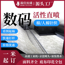 棉针织数码印花全棉汗布人棉拉架活性直喷印花棉麻数码印花厂
