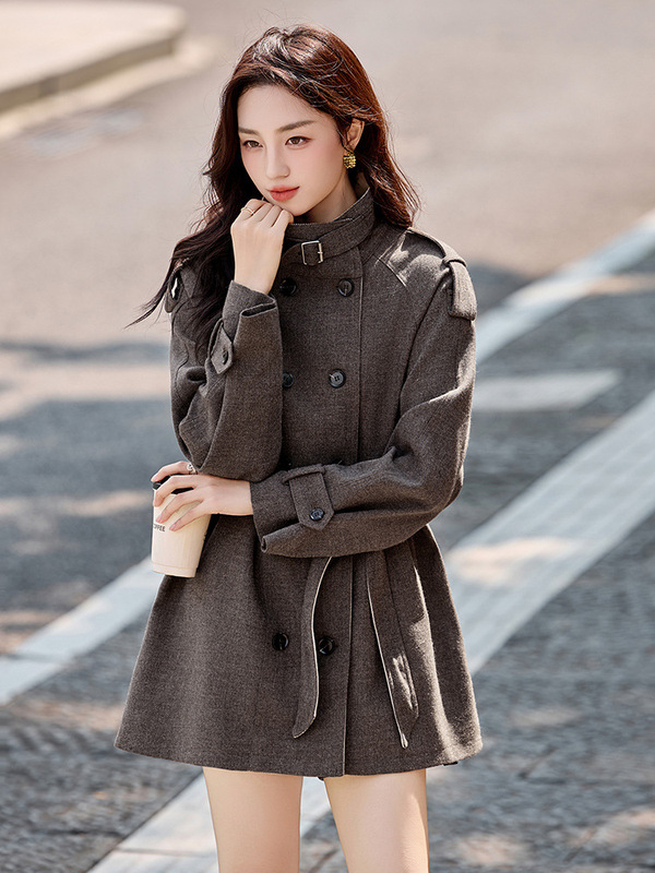 时尚高级感风衣外套女2025秋新款流行炸街收腰显瘦气质大衣RX9281|undefined