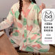 Summer Thin Postpartum Pregnant Women's Nursing Pajamas with Chest Pad Pregnant Women's Nursing Clothes in Spring and Autumn March-October