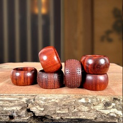 紫檀木輕奢小眾男士戒子木質心經扳指