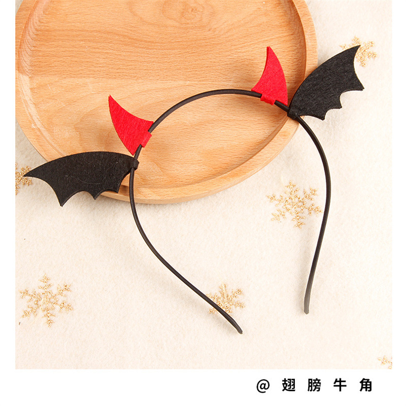 2022 nuevo Halloween diadema bat diadema fantasma Festival etapa rendimiento partido atmósfera decoración bat diadema