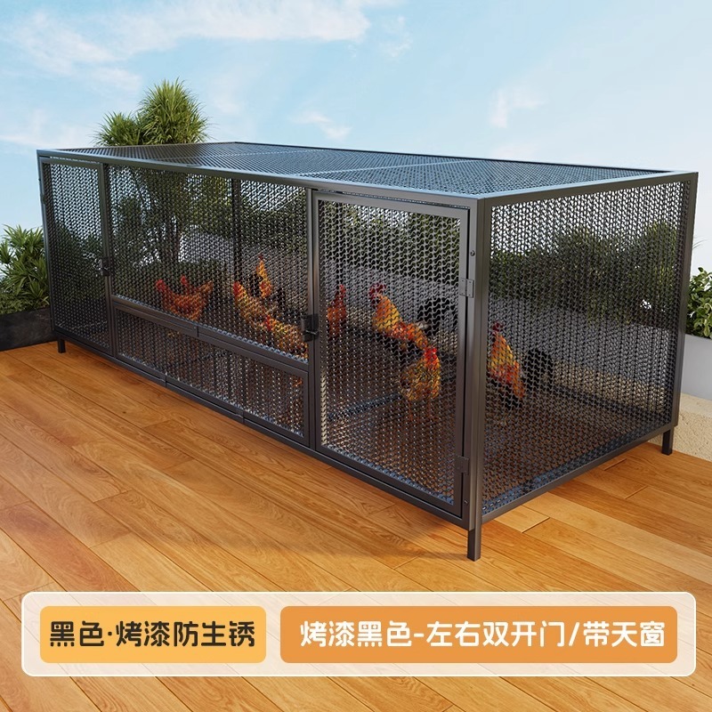鸡笼子家用室外大号防雨农村加厚加密自动清粪铁丝网兔鸭养殖禽笼|undefined