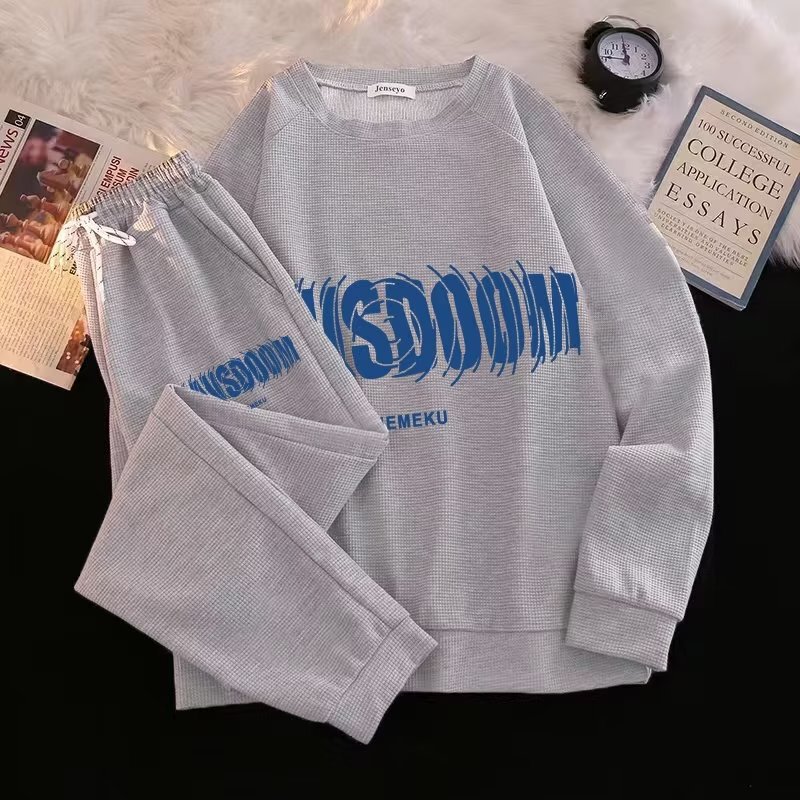 Sports Sweater Men's Spring and Autumn 2022 New Fashionable Couple's Student Clothes Large Size Men's Clothing Set with Handsome Suit