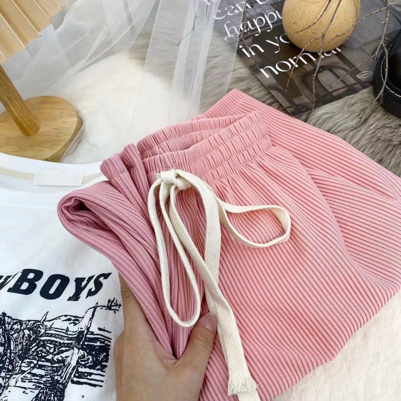 Pantalones de piernas anchas de hueso de serpiente para mujeres de verano, cintura alta y suelta, pantalones casuales rectos de seda de hielo, pantalones de trapazo delgados