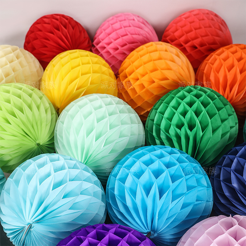 30cm蜂窩球蜂巢紙燈籠婚房婚禮派對生日布置聖誕新年商店櫥窗裝飾