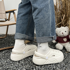 孕婦專用洞洞鞋女夏季外穿拖鞋eva防滑防臭時尚包頭2025新款可愛