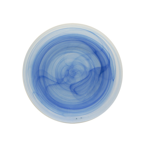 Chinese ink and color glass plate Japanese-style bowl set household tableware personalized colorful dinner plate fruit plate practical soup plate