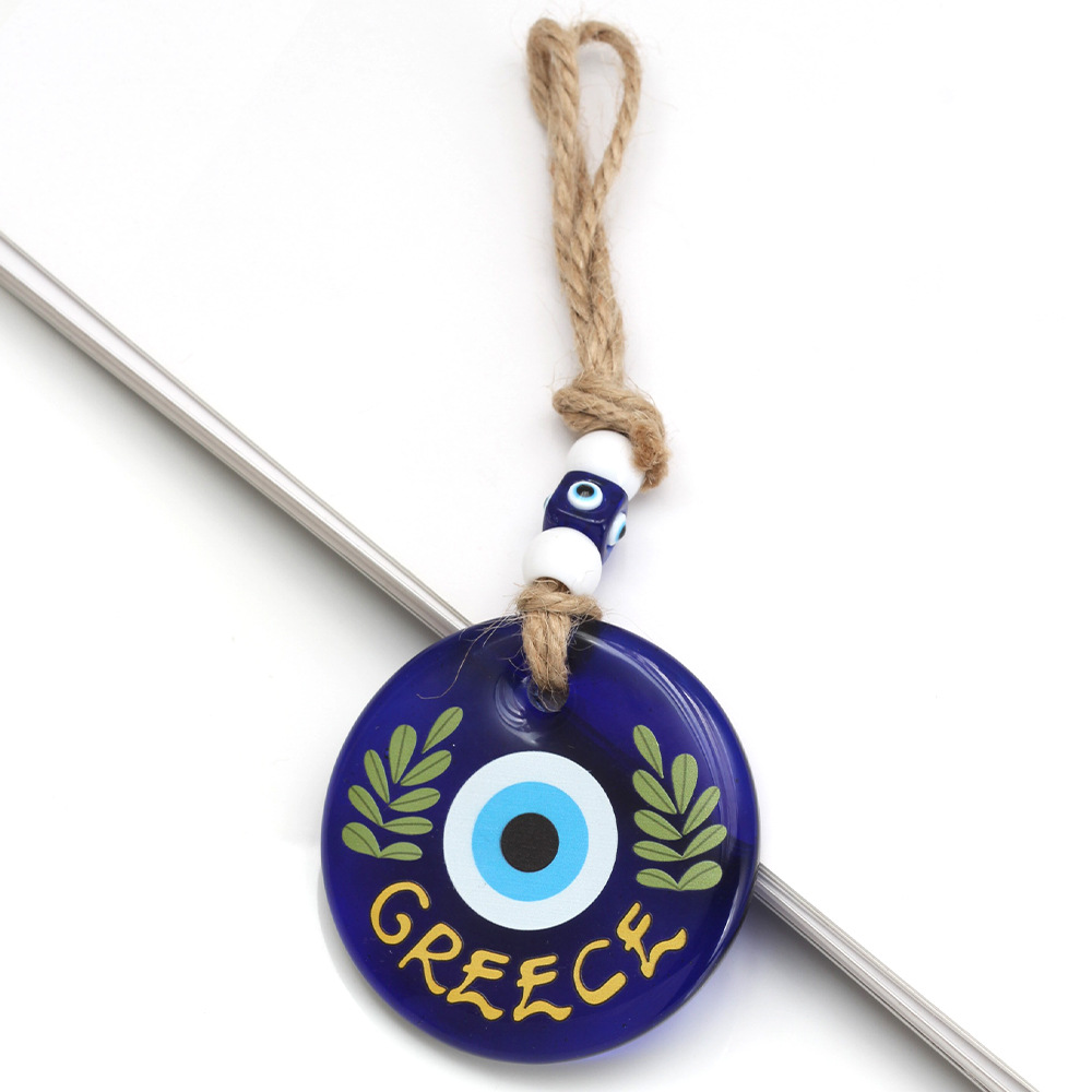 138g Weight Bag Pendant, Keychain Classification 1 Piece Quantity Holiday, Daily Occasion Glass Material Devil's Eye Pattern Unisex Gender Retro, Classic Style Style Retro Classic Style Devil's Eye Glass Unisex Bag Pendant Keychain 无