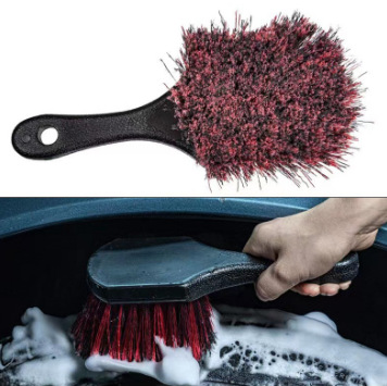 Car Cleaning Tools Tire Brush Short Handle Carpet Brush Wheel Hub Cleaning Brush Strong PVC