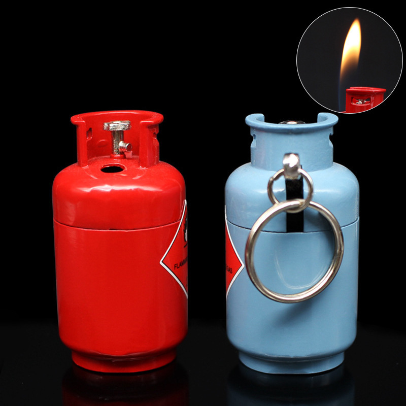 Inflatable lighter wholesale supply Wenmei 017 creative gas tank pendant open fire point smoking set direct sales