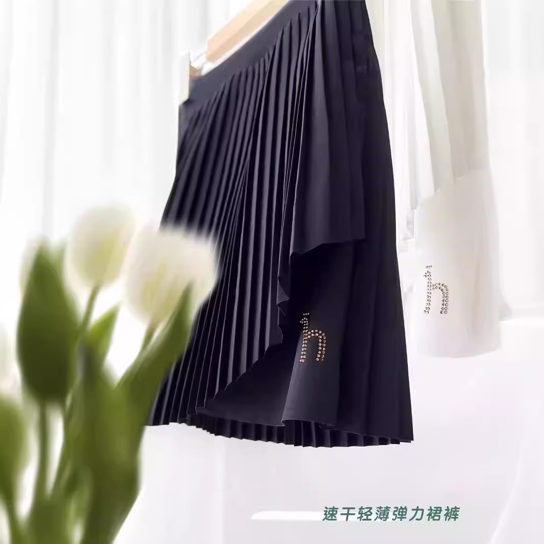 Girls Skirt Summer Pleated Skirt 2025 New Medium and Large Kidsren Quick-Drying Ice Silk Tennis Skirt Baby Girl Short Skirt