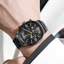 外贸新品热卖爆款时尚数字假三眼日历男士手表男表男款腕表批发