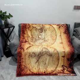 源头厂家 夜光法兰绒数码印花毛毯 双面法兰绒毛毯午睡盖毯