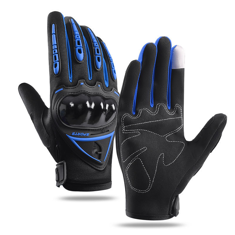 Guantes de ciclismo motocicleta dedo completo protector deportes al aire libre transpirable antideslizante pantalla táctil resistente al desgaste guantes de fitness que absorben los golpes