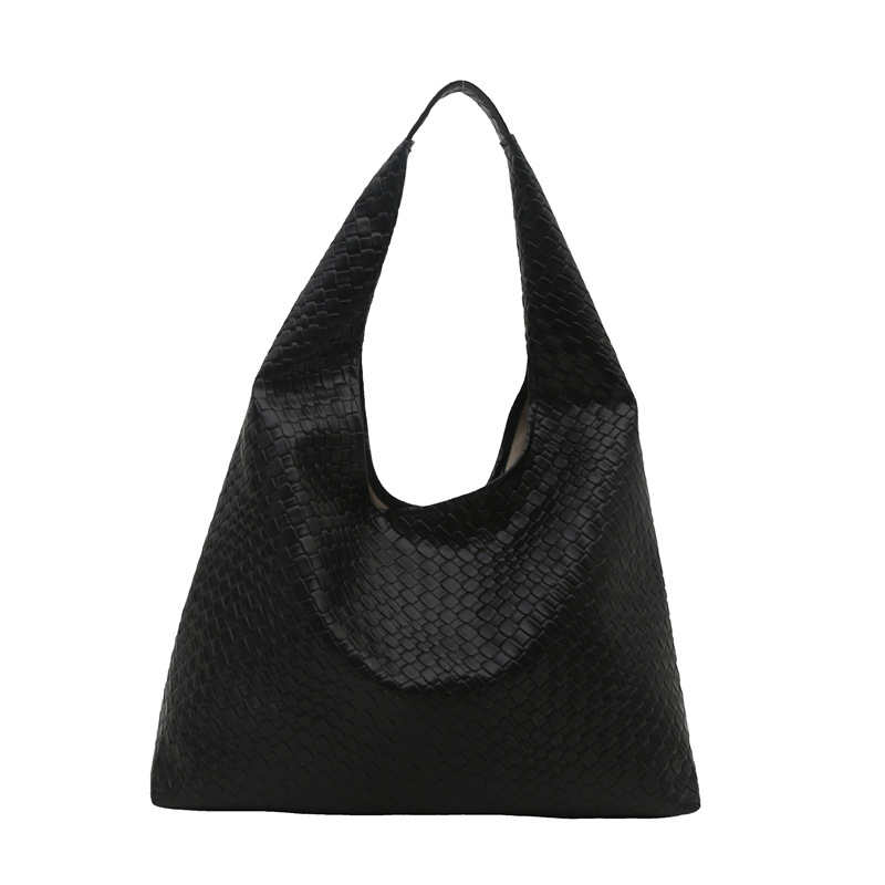 2024 nuevo estilo simple retro de gran capacidad brazaleta bolso de mujer Chaoseng invierno monocolor bolso de hombro