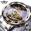 Mechanical men's watch, retro steel belt for leisure