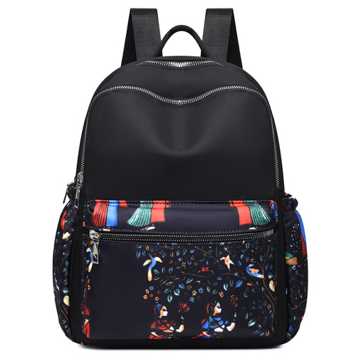 Backpack bag for women new multi-layer large capacity outdoor travel backpack nylon casual ethnic style backpack for women