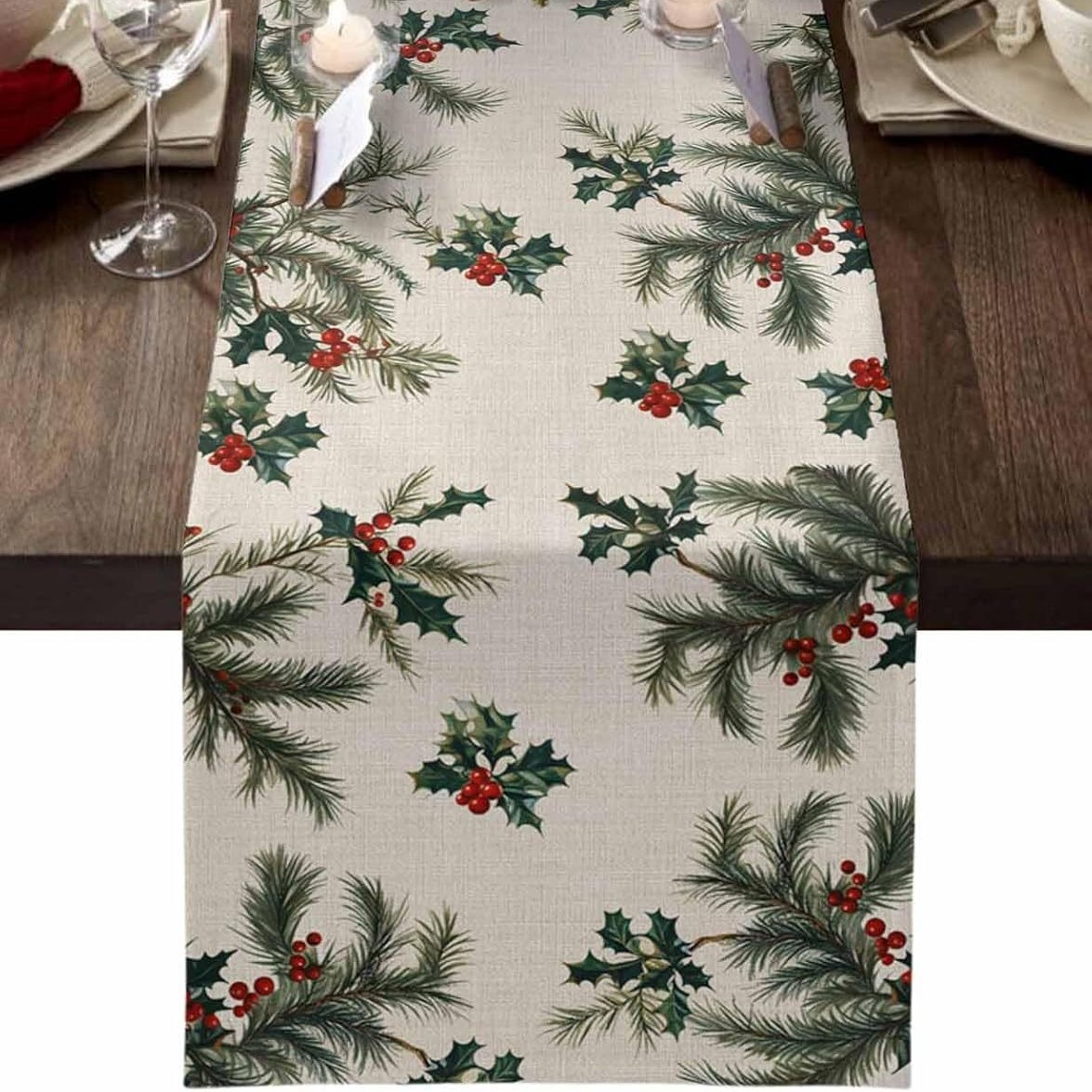 Amazon nueva bandera de mesa de Santa Claus blanca mesa de té de Navidad sala de estar dormitorio mesa de decoración de fondo