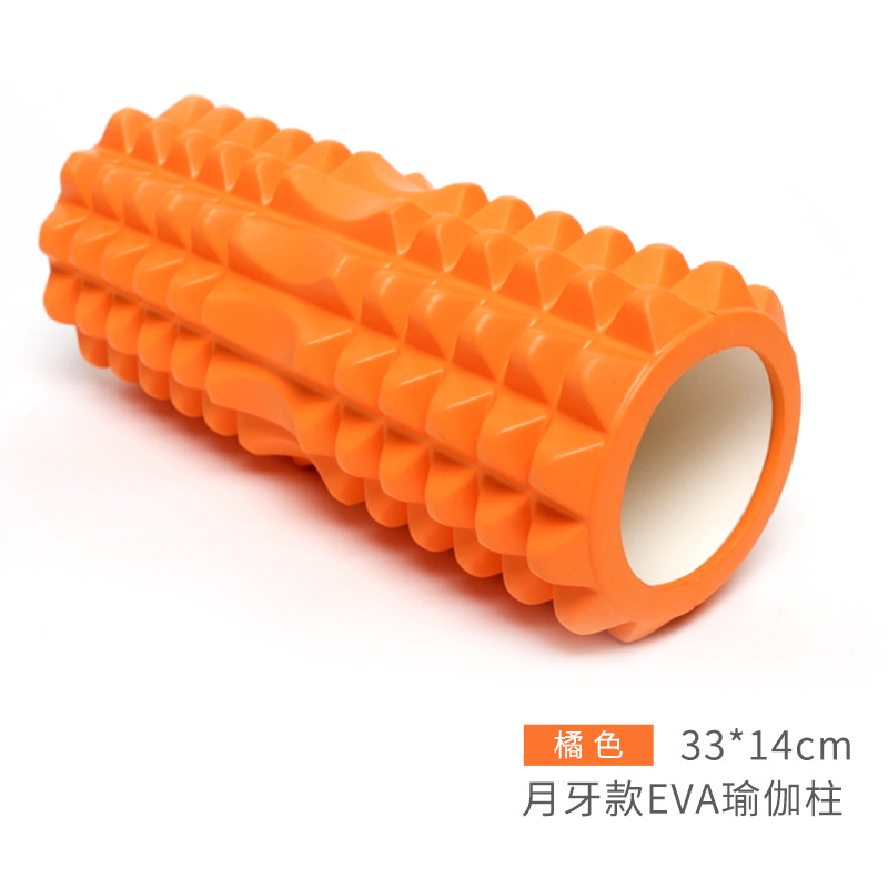 Lobo diente palo yoga media luna hueco columna de yoga EVA profundo palo de masaje relajación muscular rodillo de yoga palo