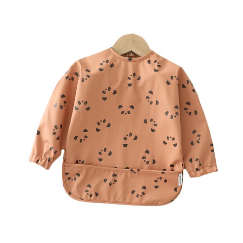 Foreign trade children's waterproof reverse dressing bib baby eating bib super soft waterproof baby rice pocket anti-dirty feeding rice pocket