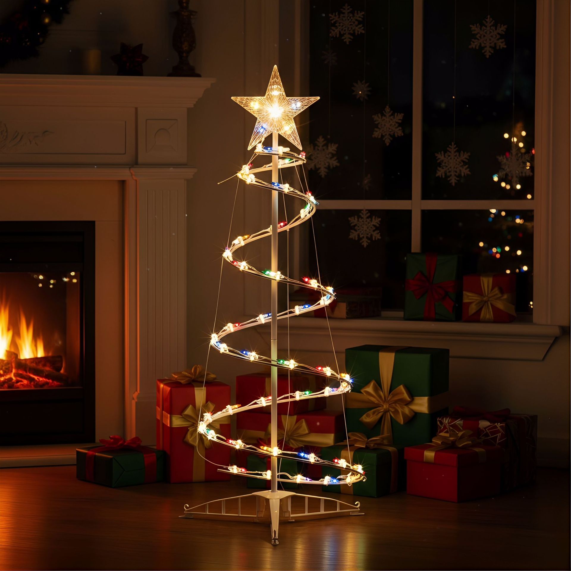 diy装饰树灯彩灯UL灯串户外灯圣诞灯星星灯装饰灯圣诞树节日|ms