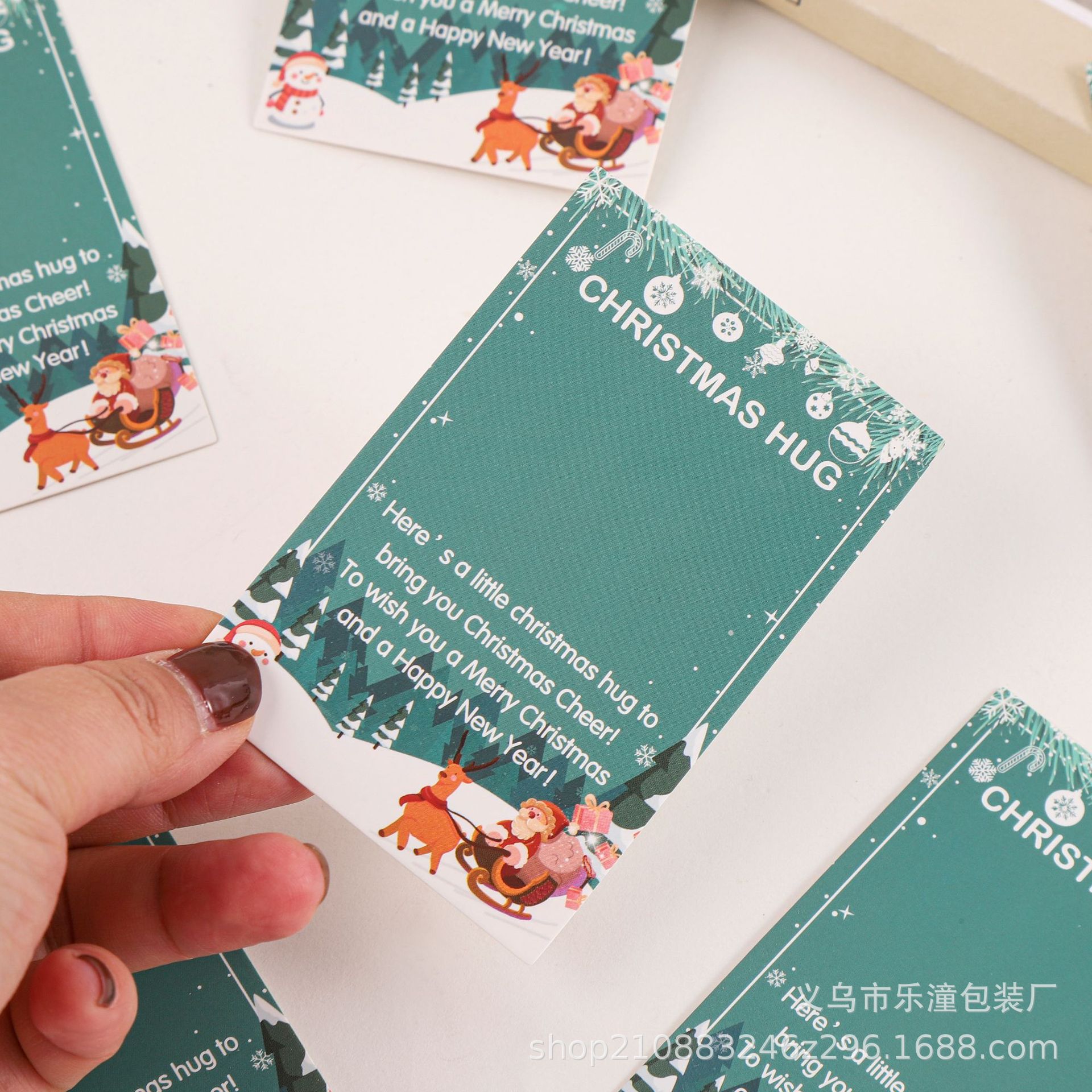 Navidad transfronteriza muñeco de nieve alce tarjeta de felicitación joyería GHREAMES HUG tarjeta de joyería tarjeta de embalaje cartón de papel tarjeta de visualización