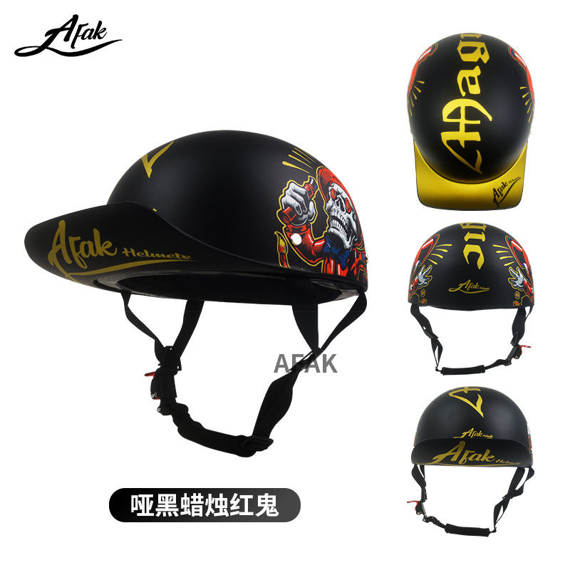Casco de béisbol de verano de fábrica retro eléctrico Harley hombres y mujeres casco de motocicleta medio casco entrega de una pieza 3C certificación