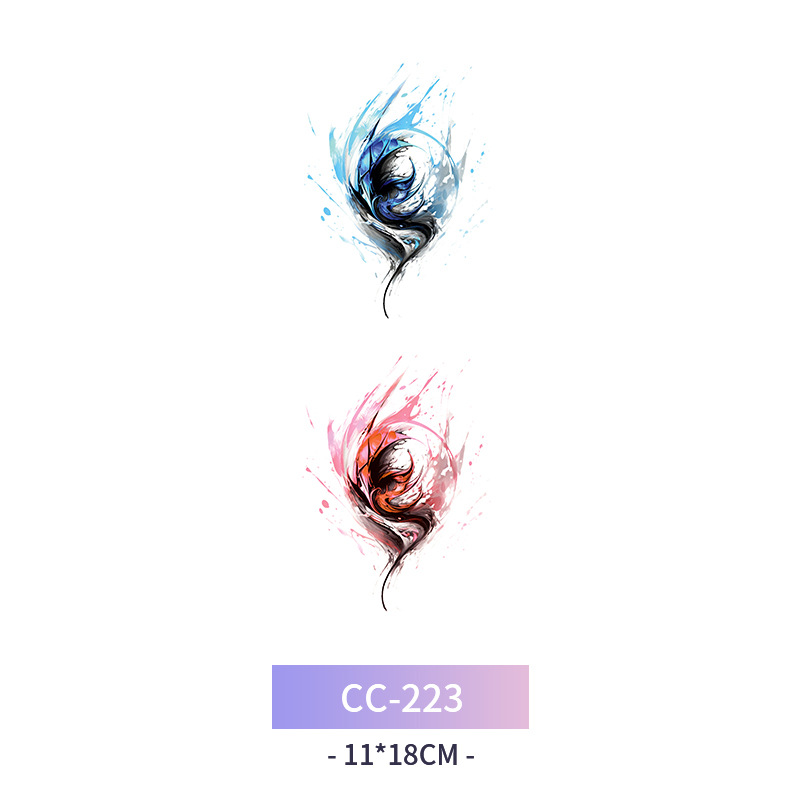 Transfronterizo en stock al por mayor de halloween colorido mariposa tatuaje pegatinas simulación sangrienta cicatriz pegatinas divertidas pegatinas impermeables