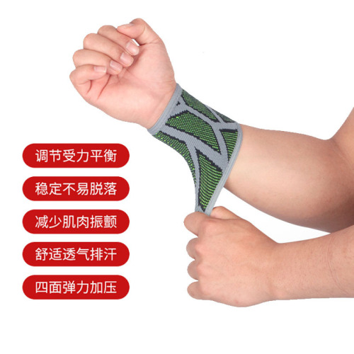 Cross-border fitness basketball badminton tennis knitting sweat-absorbent wrist guard table tennis pressure sports wrist support
