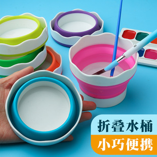 Silicone Cleaning Small Bucket Makeup Brush Cleaning Bowl Powder Makeup Brush Beauty Makeup Tool Bucket Portable Foldable