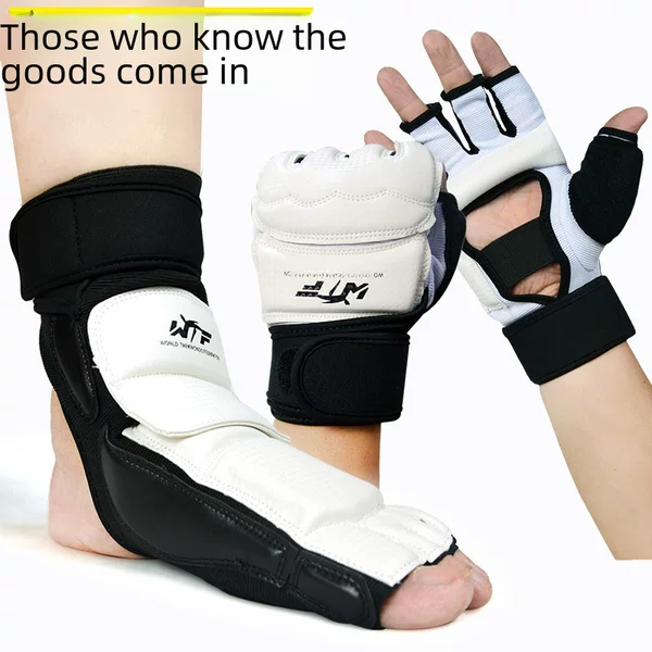 Taekwondo Gloves Foot Cover Adult Children Instep Protection Hand Protection Practical Training Set Competition Fighting Protective Gloves