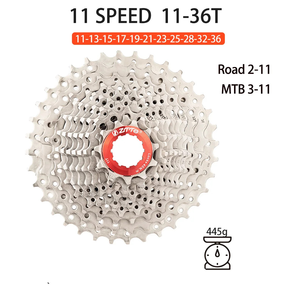 11 velocidades 36T plata