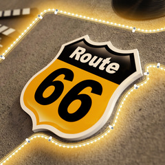 高分子LED005 工業風復古發光裝飾畫組合牆飾餐飲店LED燈帶照片牆