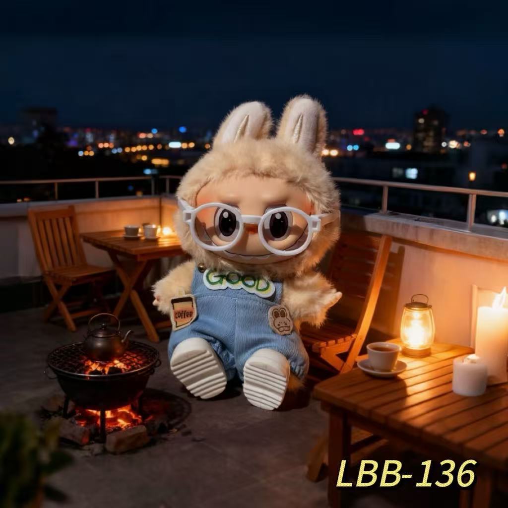 17cm ropa de muñeca de muñeca ropa de caramelo falda labubu generación de ropa encantadora