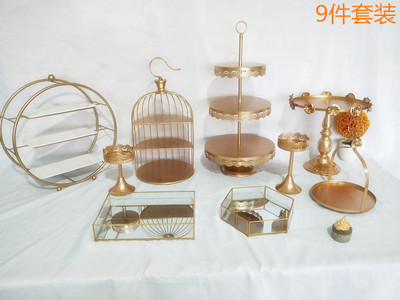 Soporte de postre soporte de exhibición decoración estante de la torta multi-capa europea té de la tarde tres capas merienda soporte bandeja mesa de comida fría image 14