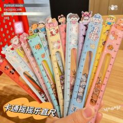 漫画シェイク定規、見栄えの良い漫画学生描画測定定規、創造的な減圧シェイク定規