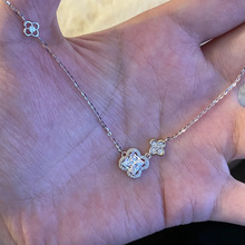 爆闪四叶草项链2025新款轻奢精致高级感钛钢不掉色锁骨链饰品批发