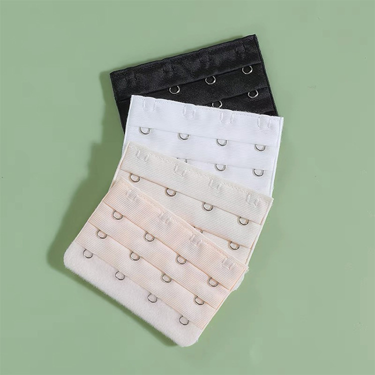 Bra Extender with Four Rows and Four Hooks, Cotton Shoulder Strap Extender