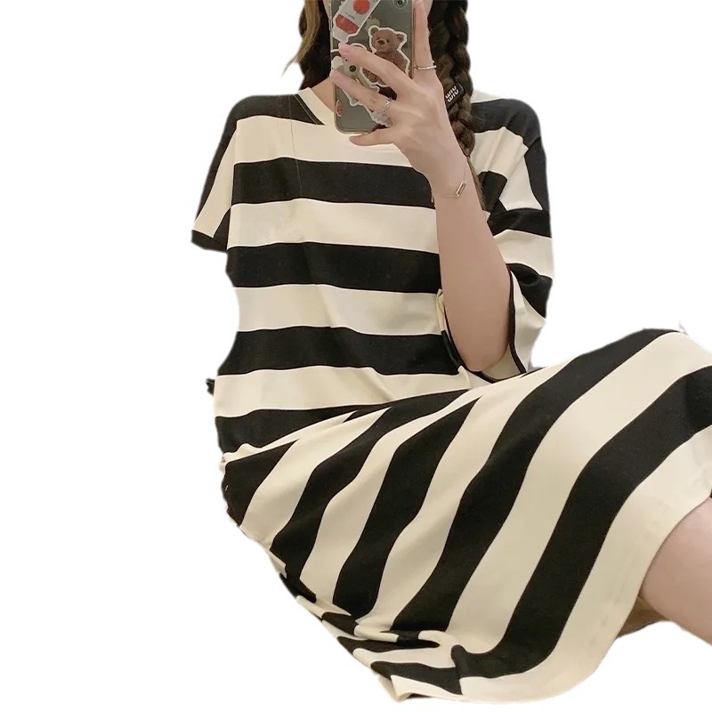 Pijama con cojín de pecho, vestido de algodón, vestido de pijama, dibujos animados dulces y lindos para aumentar la ropa para el hogar al por mayor.