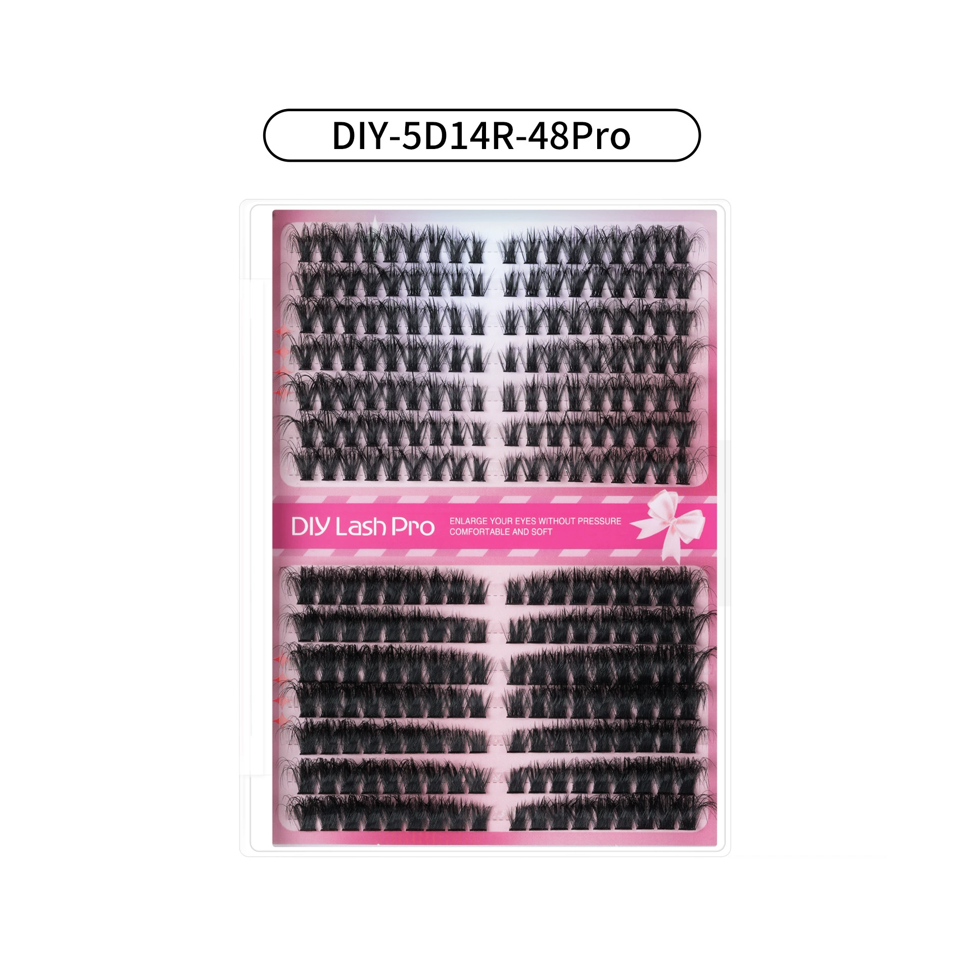 False Eyelash DIY Book, 640 pcs Clusters, 10D–40D Volume, Gift Box Kit