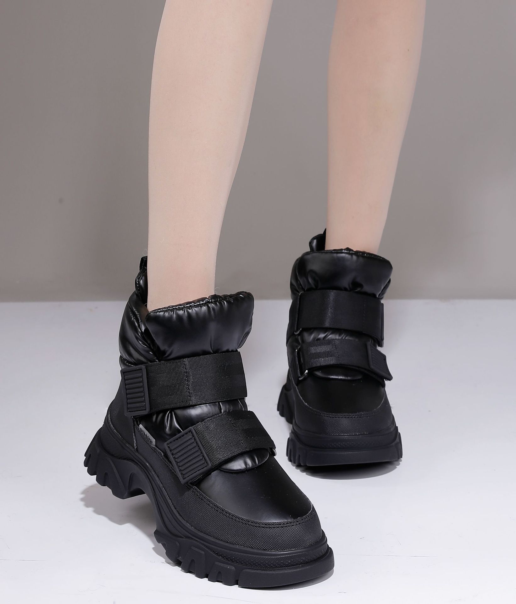 Botas de Nieve de Lana para Mujer de Lana y TPR Impermeable y Antideslizante para Ocio image 8
