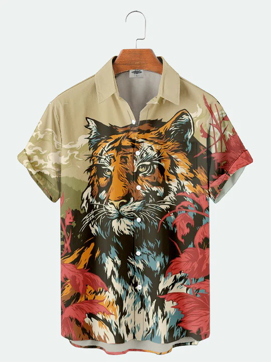2023 nueva moda verano casual impresión 3D camisa hawaiana vacaciones para hombres junto al mar fábrica transfronteriza al por mayor